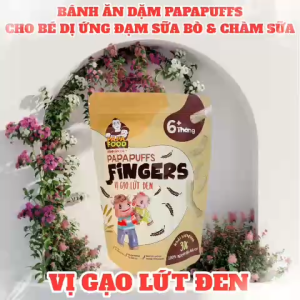 Bánh ăn dặm PAPAFOOD PAPAPUFFS FINGERS - 100% Nguyên Liệu Hữu Cơ - CHO BÉ DỊ ỨNG ĐẠM SỮA BÒ & CHÀM SỮA - Gói 30G - (MSMV: 8938549094094)