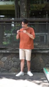 BAPIN Celana Chino Pendek Pria - Cream
