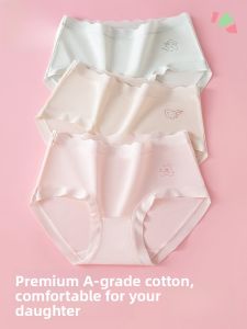 miiow | Girls Cotton Underwear Triangle Panties Anti-Bacterial Comfortable Mid-Waist Briefs For Children Teens And Tweens Sweet Style