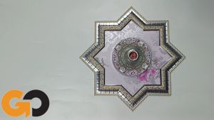 Ornamen Lampu Plafon PVC / Gypsum Ukuran 40x40 CM Bahan Premium model terbaru KODE GSW 40X40