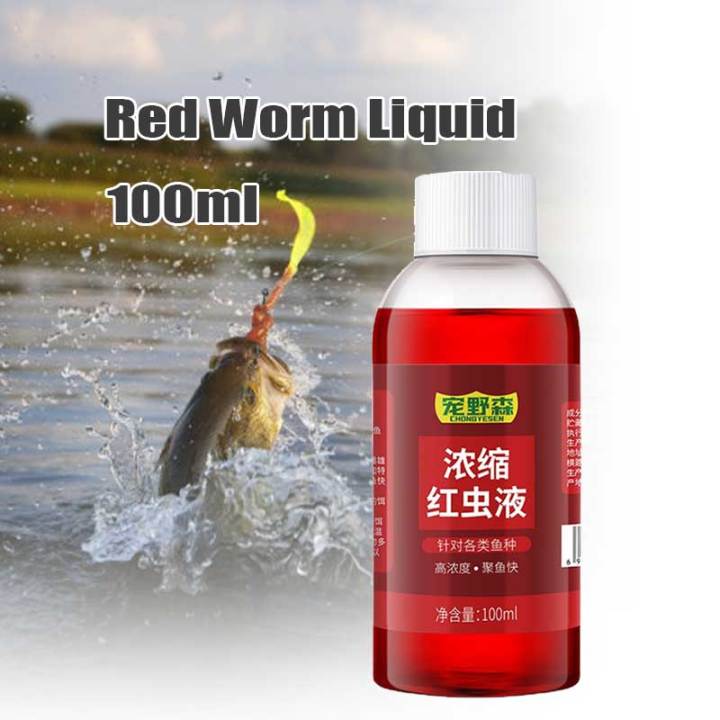 100ml Fish Attractant Red Worm Liquid Fish Bait Additive For Trout
