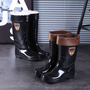 Waterproof Thickened High-top Rain Boots for Men with Wear-resistant Acid and Alkali Resistant and Anti-slip Features