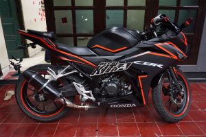 Decal CBR 150 2018 Stiker Motor honda cbr150 fulll body hitam list merah minimalis
