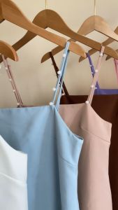 A08เดรสสายเดี่ยวปักมุก เรียบหรูลูกคุณ งานผ้าดีมาก เดรสแฟชั่น