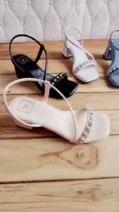 Sandal Sendal Selop high Heels Hak Tinggi Casual Wanita Cewek Korea Murah Ir 28
