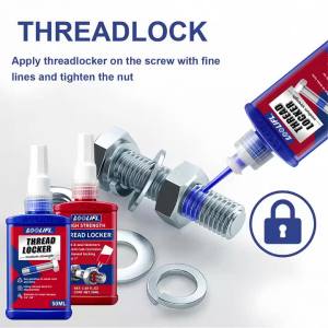 LOOLIFL | 50ml Thread Locking Screw Glue Fast Curing Thread Locking Agent Anaerobic Adhesive Corrosion-Resistant Anti-Loosening Glue