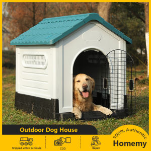 Outdoor dog house dog villa dog house outdoor cage with roof Dog house cage Rainproof Indoor Villa Large Dog Outdoor Dog House  Dog Cage with windproof  door Firm and moisture-proof dog house outdoor waterproof
