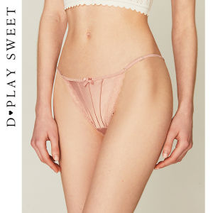 กางเกงชั้นในทรงสามเหลี่ยมผ้าซาตินลูกไม้ดีไซน์เซ็กซี่ Dplaysweet สำหรับผู้หญิง ผ้าไหมป้องกันแบคทีเรีย ทรงเอวต่ำ ชุดชั้นในสตรี
