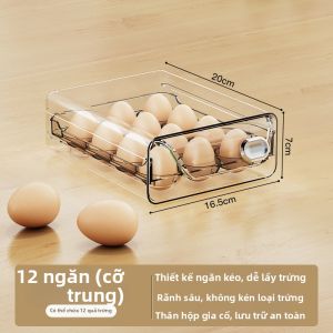 Hộp Đựng Trứng Có Đồng Hồ Hẹn Giờ Kiểu Ngăn Kéo