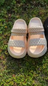 Lateny Sandal Wanita Wedges Selop Sepatu Slip On Cewek Jelly Fuji Platform Sandal EVA