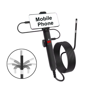 Two-Way 360 ° Rotating Borescope 1080P Camera endoscope with Light 6mm Waterproof Probe Endoscope with Android/iOS Phone