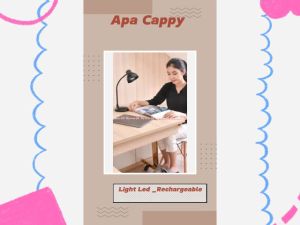 Apa Cappy White Black Table Light Led Rechargeable Dimmable Putih Lampu Meja Warna Putih Hitam Lampu Belajar Lampu Baca
