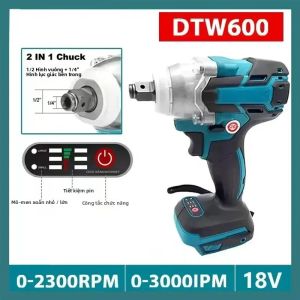 Máy Vặn Vít Điện Không Chổi Than DTW600 Máy Khoan Pin Sạc Tương Thích Với Pin Makita 18V