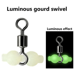 20pcs Luminous Cross Line Rolling Fishing Swivel 3 Way Fishing Line Connector Swivel Fishhook Fishing Tackle 