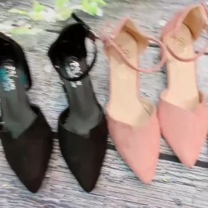 Giày cao gót vuông 5p bít mũi xếp BM07