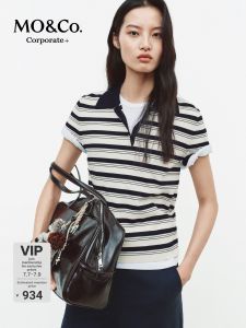 MO&Co. | New Spring Silk Yarn Polo Knitted Sweater