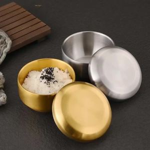 1PC Korean Double-layer Stainless Steel Bibimbap Bowl with Lid Household Creative Soup Bowl Childrens Korean Kimchi Bowl