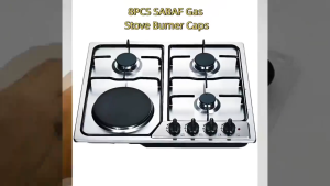 High Quality Gas Hob Burner Cooker & Oven Hob Gas Burner Crown & Flame Cap Cover Universal (8pcs)