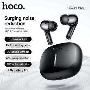 【mới】Tai nghe không dây HOCO EQ34 PlusTWS ANC+ENC Tai nghe Bluetooth giảm tiếng ồn Tai nghe nhét tai trong tai Tai nghe thể thao âm nhạc cho tất cả điện thoại thông minh phổ thông