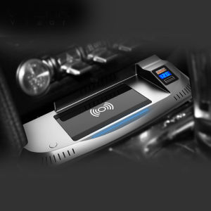 Cho Ford Mustang 2016-2023 QI sạc không dây cho xe hơi 15 Wát điện thoại Sạc Nhanh Chủ hộp giữa điện thoại sạc không dây nhanh bảng điều chỉnh Adapter nội thất phụ kiện sửa đổi