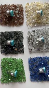 Crystal Chips Pecahan Batu Kristal Gelas Kaca CHAMPAGNE Warna SAMPANYE KUNING PUCAT Elegant Hiasan Resin Glass Shards Mica Stone Flakes