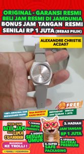 JAM TANGAN ALEXANDRE CHRISTIE WANITA ORIGINAL 2A07 AC2A07L1 - Women LA - Rubber - Abu-abu - Jamdunia / Jam dunia JD18  JAM TANGAN ALEXANDER CHRISTIE WANITA JAM ALEXANDER CHRISTIE WANITA + AC 2A07 L1 AC2A07 AC2A07L1 AC 2A07L1 ACF2A07L1S003