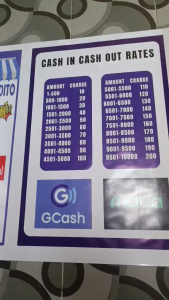 GCash cash In /Out TARPAULIN SIZE 2x3 feet 1.5x2 feet
