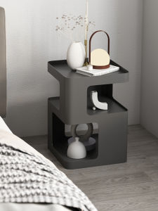Modern Minimalist Metal Bedside Table Mini Luxury Living Room Sofa Side Table Bedroom Corner Table Iron Art Square Shape