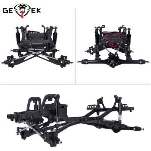 1/10 Scale CNC Metal Chassis Kit for RC Crawler Car SCX10 II III Pro CAPRA TRX4 Twin I-Beam 2WD Pre-Runner Upgrade DIY Parts