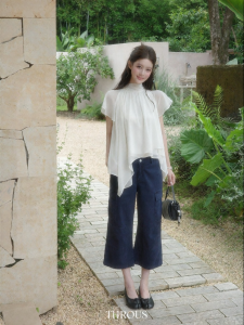 THROUS | Quần Capri Dáng Rộng Thoáng Mát Mùa Hè 100% Cotton