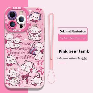 Asina | Purple Bear & Sheep Soft Lens Full Coverage Protective Case