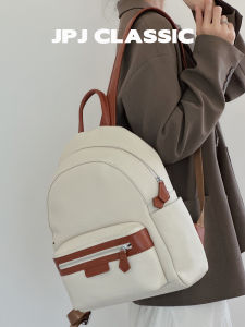 jpj | JPJClassic Top Layer Cowhide Large Capacity Casual Travel Backpack For Women Leisure British Style Soft Handle Zipper Closure