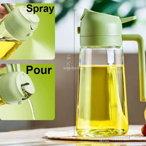 2 in 1 Pour Spray Sprayer Kitchen Fryer Air Spray Oil Dispenser Bottle for Olive Oil Cooking Frying BBQ Camping Large Capacity