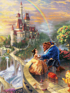 Disney Fairy Tale Diamond Painting Beauty And The Beast 5D DIY Diamond Embroidery Rhinestone Pixel Painted 30x40cm