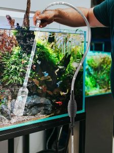 Teekland Handheld Aquarium Gravel Cleaner with Filter Nozzle Fish Tank Water Absorber Removable Fish Tank Siphon Hose for Water Changing 1.5m/2.6m