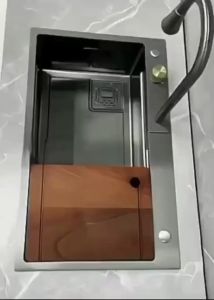 Dynahome อ่างล้างจาน 1 หลุม สีดำ ดีไซน์ใหม่ DH-7546-TS-BK อ่างล้างผัก ซิงค์ล้างจาน