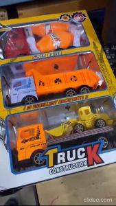 METOYS ชุดรถก่อสร้าง3คัน รถดั้ม/รถบรรทุก/รถปูน รถของเล่น รถก่อสร้าง รถเด็กเล่น มีของเล่น 930-16