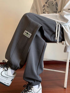 กางเกงลำลองผู้ชายฤดูใบไม้ร่วง/ฤดูหนาว กางเกงขายาวทรงหลวม ผ้าขนแกะ ทรงลำลอง สีสันสดใส กางเกงขายาวทรงหลวมสำหรับนักเรียนมัธยมต้นและมัธยมปลาย