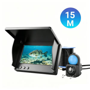 Fish Finder Underwater Camera 1080P HD Monitor Night Vision Depth Finder Sonar Portable Ice Lake Sea Boat Fishing Rechargeable