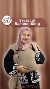 Cuddleme Bamboo Ring Sling | Usia 0 - 20 kg | Gendongan Bayi Samping Kain Jarik Panjang Praktis Motif Polos Mshape M Shape SSC Newborn Model Terbaru 2023