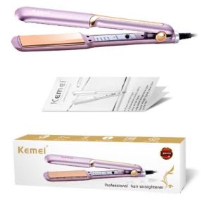 Kemei Km459 2 in 1 Curly Straightening Professional Hair Straightener Hair Curling Iron Ceramic Anion Hair Styling Tool
