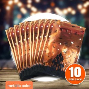 10pcs loot bag for Halloween party sharing bag for candy giveaway for kids 16 x 25 cm metalic colors lootbag