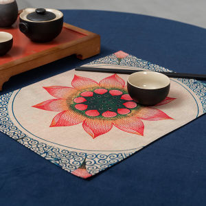 New Chinese Style Zen Atmosphere Tea Ceremony Table Mat Bowl Pad Heat Insulation Pad Tablecloth Cloth Art from Zhejiang
