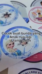 5-8 Sticker Gold / Silver Ulang Tahun Anak Sticker Label Undangan Happy Birthday Uk.Sedang Buzz Gell