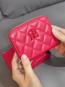 CH New Womens Wallet Exquisite Luxury Brand Short Solid Color Coin Womens Wallet High-quality PU Material Exquisite Brand Logo