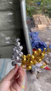 Cành Sung Nhũ Kim Tuyến Trang Trí Oản Tài Lộc Tháp Bánh Tháp Bia Ngày Tết