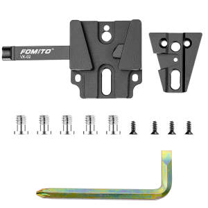 FOMITO CNC Aluminum V-Mount Base Station Quick Release Plate Arca-type V-Lock Triangle Block Mount Plate