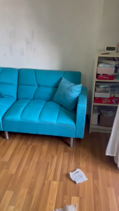 Flexidesignx Sofa Bed 3 Seater with Armrest Sleeping Sofa Fabric Couch Grey – COMFI