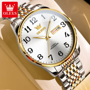 Đồng Hồ Đeo Tay Nam OLEVS 6666 Bằng Thép Không Gỉ Máy Cơ Tự Động Chống Nước Hiển Thị Lịch Tuần Sang Trọng Dành Cho Doanh Nhân