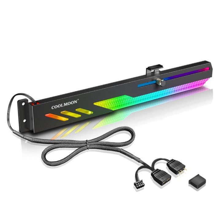 🔰 ที่ค้ำการ์ดจอ ขาค้ำการ์ดจอ COOLMOON GT8 ARGB VGA HOLDER 🔰